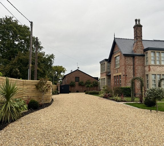 Completed frontage